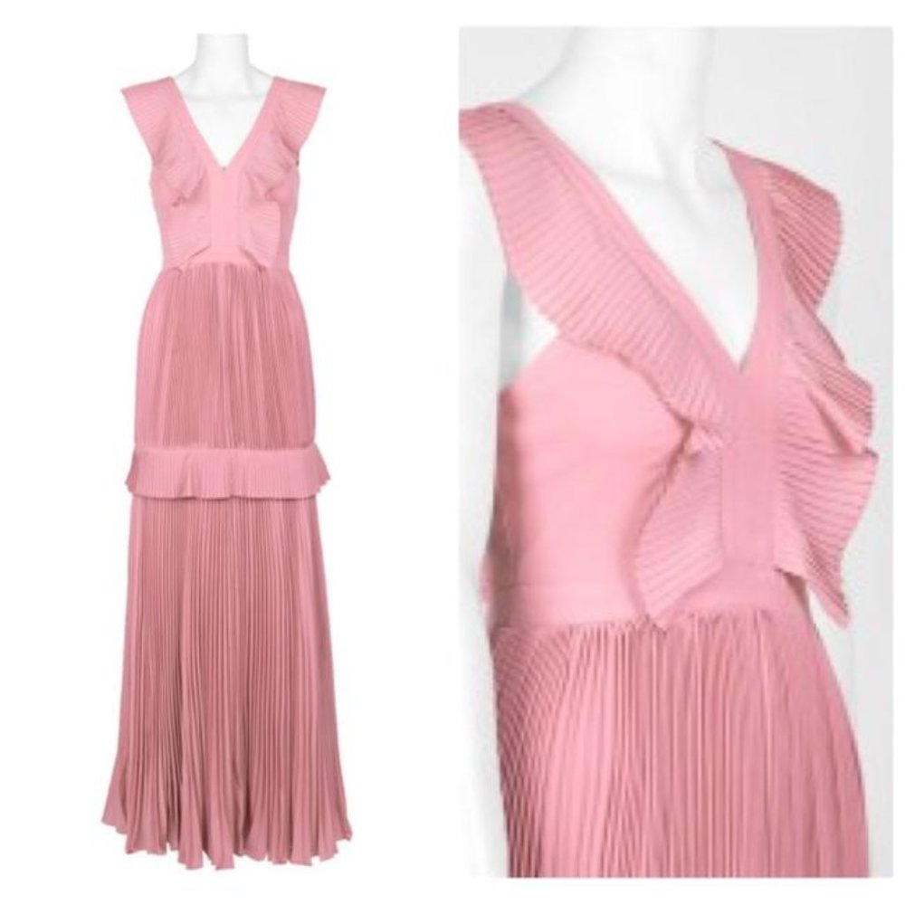 Aidan Mattox Pleated Gown